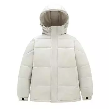 Зимняя новая ветрозащитная куртка с капюшоном, модная мужская повседневная толстая теплая одежда S чёрный