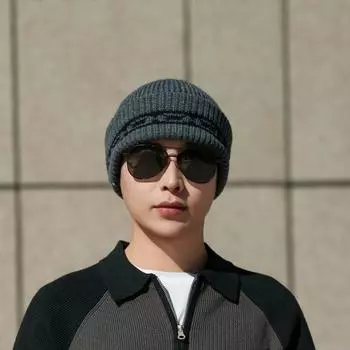 Зимняя новая вязаная шапка мужская шапка-балаклава мужская и женская одинаковая теплая ветрозащитная шерстяная шапка для верховой езды one size fits all белый