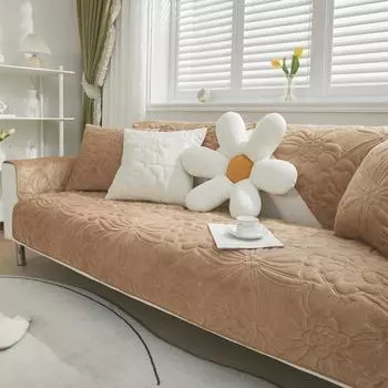 Зимняя новая вышитая плюшевая кристальная бархатная диванная подушка пыленепроницаемая современная простая противоскользящая диванная подушка полотенце 70*70cm