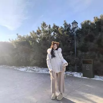 Зимняя новинка 2024 года, серия Explosion Extreme Cold, куртка Parker Tooling Down с капюшоном из меха белой утиной шерсти S розовый