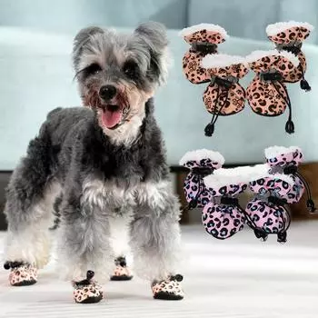 Зимняя обувь для собак, флисовые сапоги для маленьких собак, кошек, теплая обувь для котят, носки, товары для французских бульдогов, йоркширских чихуахуа XXS