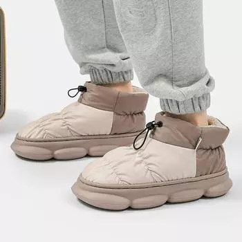 Зимняя обувь для женщин 2024 года, теплые пушистые меховые зимние сапоги, водонепроницаемые, высокие, легкие, на платформе, ботильоны Botas Mujer 36-37 (22.5-23cm) хаки