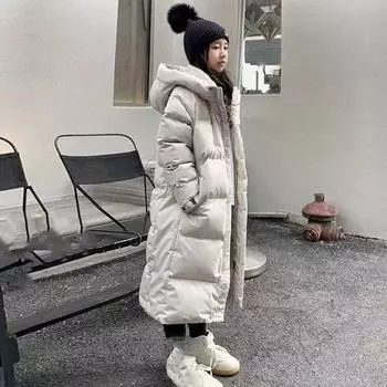 Зимняя одежда для девочек, толстые теплые длинные парки, модные повседневные пуховики с капюшоном, детская верхняя одежда, детские пальто, мода 160cm