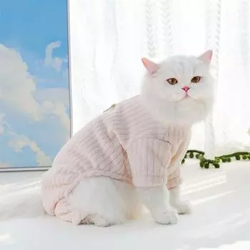 Зимняя одежда для домашних животных, комбинезон для собак, флисовое теплое пальто для собак, однотонная мягкая толстовка для щенка, костюм французского бульдога чихуахуа, пижама для собак XS бежевый