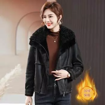 Зимняя одежда для мам 2024 года, новая норковая флисовая куртка, короткая благородная одежда для женщин среднего и пожилого возраста, осенне-зимнее меховое пальто XL верблюд