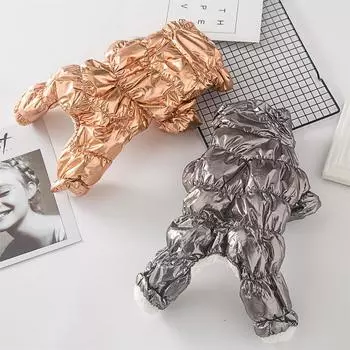 Зимняя одежда для собак для маленьких собак, флисовая утолщенная теплая водонепроницаемая куртка, пальто для домашних животных, щенков французского бульдога, чихуахуа, комбинезон XS