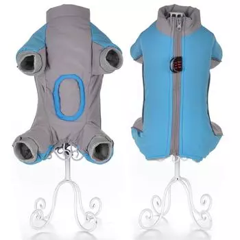 Зимняя одежда для собак средних и маленьких пород с D-образным кольцом, теплая водонепроницаемая куртка для домашних животных, кошек, собак, пальто, мягкие светоотражающие костюмы для чихуахуа 10