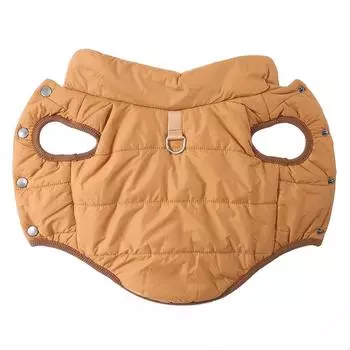 Зимняя одежда для собак средних и маленьких собак, кошек, ветрозащитная, теплая, с D-образным кольцом, флисовая куртка для щенков, чихуахуа, йоркширский терьер, костюм для домашних животных XS чёрный