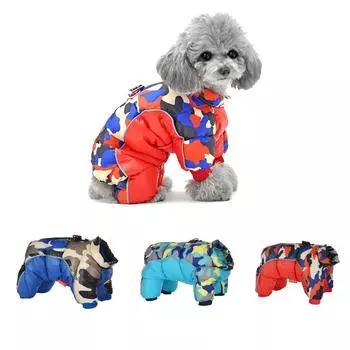 Зимняя одежда для собак, супер теплая светоотражающая куртка для собак, толстое пальто, водонепроницаемая одежда для маленьких собак, одежда для домашних животных S красный