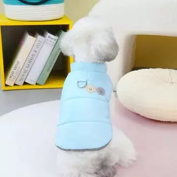 Зимняя одежда для собак, теплая куртка для щенков, пальто для маленьких и средних собак, кошек, жилет с D-образным кольцом, костюмы для чихуахуа и французского бульдога S хаки