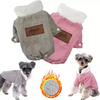 Зимняя одежда для собак, теплый сетчатый костюм для домашних животных для собак, кошек, мягкая утепленная, уютная флисовая одежда для щенков, пальто, куртка, куртка для чихуахуа, йоркширского французского бульдога, Тедди XS розовый