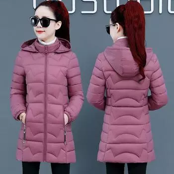 Зимняя одежда из легкого и тонкого хлопка. Новое универсальное хлопковое пальто приталенного кроя. Хлопковое пальто средней длины. Модное и модное пальто с капюшоном. XXXXXXL