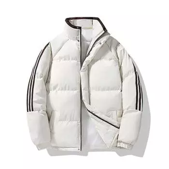 Зимняя одежда из плотного хлопка для мужчин и женщин, свободные повседневные куртки, хлопковые куртки, толстые стоячие воротники, хлопковые куртки, теплая одежда для пар XXXL чёрный