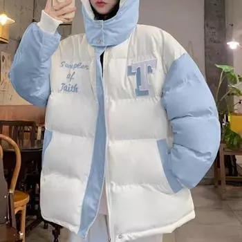 Зимняя одежда с хлопковой подкладкой 2024 года, новая утолщенная куртка с хлопковой подкладкой для учеников средних и старших классов S