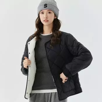 Зимняя однотонная модная куртка с утолщенной подкладкой и длинными рукавами из хлопка, женская хлопковая одежда, топы 2XL бежевый