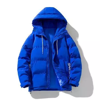 Зимняя однотонная утепленная куртка с капюшоном, свободная универсальная куртка с накидкой, повседневная куртка с накидкой M