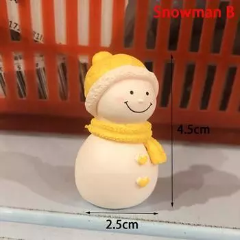 Зимняя пара Diy Мини Миниатюрная Фигурка Снеговик Микро Пейзаж Сад Декор Snowman B