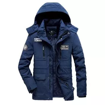 Зимняя парка для мужчин, утепленные пальто с капюшоном, повседневная теплая ветровка, мужские зимние куртки, верхняя одежда M светло-синий