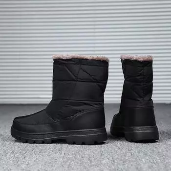 Зимняя парная хлопковая обувь с круглой головкой, однотонная повседневная плюшевая хлопковая обувь среднего размера 36 вино красного