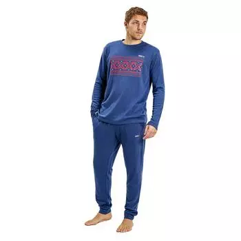Long Sleeve Winter Pajamas MUDP0250 Мужские зимние пижамы, Мужская одежда для сна, Мужской пижамный комплект L синий