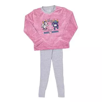 Зимняя пижама с тафтинговой отделкой и V-образным вырезом 3176 девочка 12 AOS разноцветный