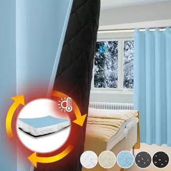 Зимняя плотная стеганая 100% затемняющая оконная штора для патио, прочная водонепроницаемая тепловая полностью блокирующая свет драпировка для перголы 132x213cm белый