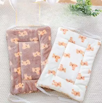 Зимняя плюс бархатная и утолщенная клетка для кошек, специальная подкладка, коврик для кошек, теплая фланель, комплектуемое одеяло для домашних животных, коврик из кораллового бархата S 35*50cm