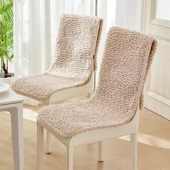 Зимняя плюшевая цельная подушка, нескользящая, утолщенная, спинка, коврик для стула, гостиной, обеденного стола, стула, офисного стула 45x135cm серый