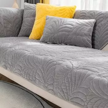 Зимняя плюшевая диванная подушка Four Seasons Universal Nordic High-end утолщенная подушка Simple Grey нескользящая спинка 70x70