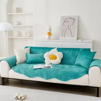 Зимняя плюшевая диванная подушка, нескользящие толстые флисовые чехлы, универсальная универсальная простая современная скандинавская подушка для четырех сезонов 70*70cm
