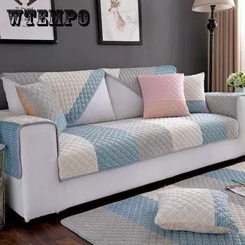 Зимняя плюшевая мягкая подушка для дивана Simple Modern Four Seasons Universal All-inclusive Sofa Cover Towel Cover Backrest 70*70