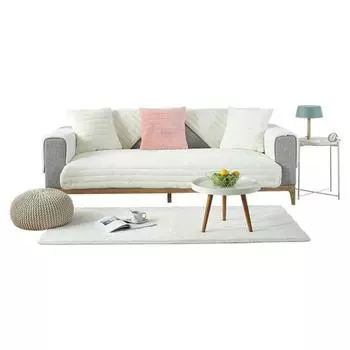 Зимняя плюшевая нескользящая подушка для дивана. Утолщенная кроличья шерсть. Европейская кожаная подушка для дивана. Простая подушка для эркера. 60*60