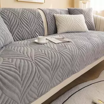 Зимняя плюшевая подушка для дивана на все времена года, противоскользящая подушка из тканевой кожи, современный простой чехол для дивана с утолщенным чехлом 70*70cm