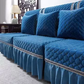 Зимняя плюшевая подушка для дивана, нескользящая подушка, полукомплект, чехол для дивана, чехол для сиденья, не царапающий 70*70cm