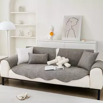 Зимняя плюшевая подушка для дивана специальной формы, универсальная противоскользящая, новая прямая рядная специальная подушка для сиденья, ткань для чехла дивана на все сезоны 70*70cm