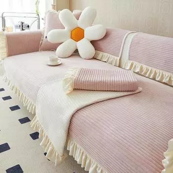 Зимняя плюшевая подушка для дивана в европейском стиле, универсальная, простая, современная, из замши с кристаллами, Нескользящий чехол для сиденья, тканевый чехол 70*70cm