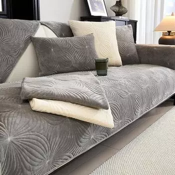 Зимняя плюшевая подушка для дивана, высококачественная простая подушка, нескользящий чехол, тканевое полотенце, универсальное на четыре сезона 70*70cm