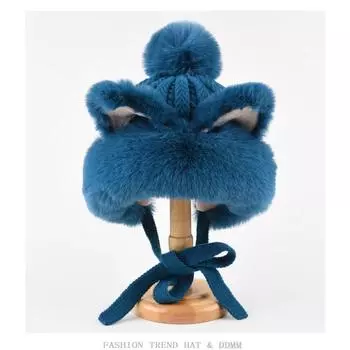 Зимняя плюшевая шапка с милыми ушками, женская плюшевая защитная шапка для ушей, женская теплая шапка Баотоу, тренд 57