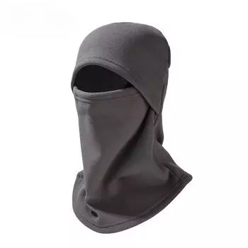 Зимняя плюшевая шапка-шарф, универсальная теплая маска для лица, для велоспорта, лыж, пуловер, шапка чёрный