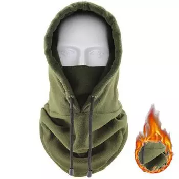 Зимняя плюшевая теплая шапка для езды на велосипеде, лыжная зимняя ветрозащитная шапка для занятий спортом на открытом воздухе, нагрудник с холодной подкладкой, маска с капюшоном темно-синий