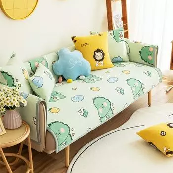 Зимняя плюшевая утолщенная диванная подушка из молочного волокна, милая подушка для девочек, универсальный чехол для дивана, универсальное универсальное полотенце 70*70