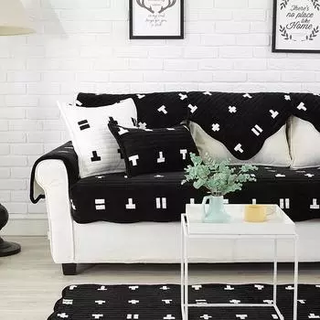 Зимняя плюшевая утолщенная подушка для дивана, фланелевый противоскользящий простой чехол для сиденья, чехол для дивана 70*70