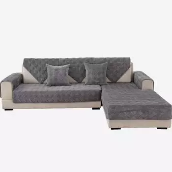 Зимняя плюшевая утолщенная подушка для дивана, универсальная однотонная нескользящая подушка для дивана и стула из цельного дерева 70*70