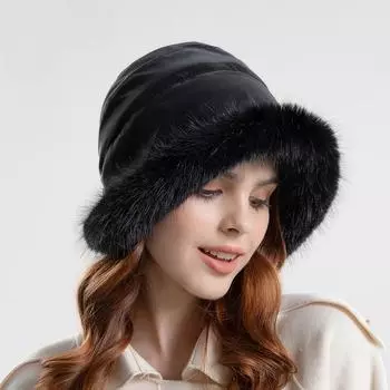 Зимняя плюшевая зимняя шапка женская плюшевая защита ушей рыболовная шапка европейская американская уличная ветрозащитная теплая шапка-ведро для бассейна One size серый