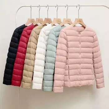 Зимняя подкладка с хлопковой подкладкой, женская короткая новая легкая пуховая одежда с хлопковой подкладкой, облегающая маленькая куртка с хлопковой подкладкой для мам M Recommendations 80-90 розовый