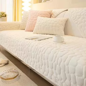 Зимняя подушка для дивана из молочного бархата, утолщенная нескользящая подушка для сиденья, новый чехол для дивана, спинка, полотенце 70*70cm