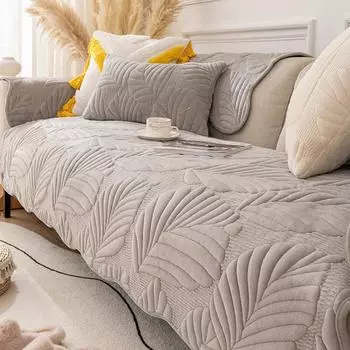 Зимняя подушка для дивана из молочного волокна, нескользящая подушка для сиденья, простая современная ткань с полным покрытием 70*70cm