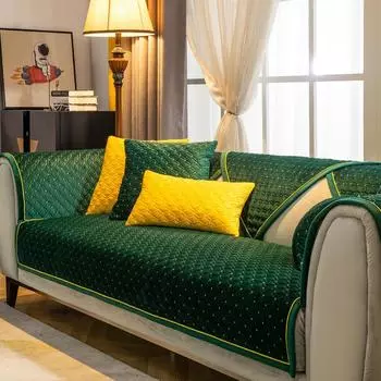 Зимняя подушка для дивана Нескользящая подушка с плюшевой подкладкой Four Seasons General Простой роскошный ветрозащитный чехол для дивана. 70*70cm