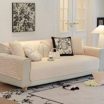 Зимняя подушка для дивана, осенне-зимняя подушка из молочного волокна, нескользящий чехол для дивана, универсальный чехол на четыре сезона, тканевый кожаный чехол 70*70cm