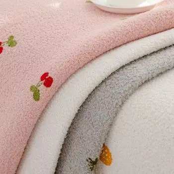 Зимняя подушка для дивана с подкладкой из овечьей шерсти, роскошный серый нескользящий плюшевый кожаный чехол для подушки, универсальный чехол для гостиной. 70*70cm